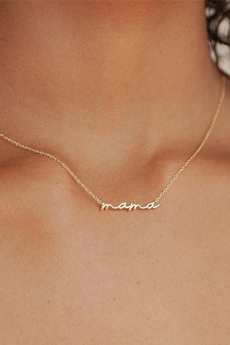 Mama necklace 18k stainless steel