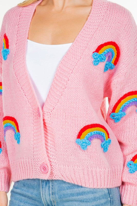 Womens sales rainbow cardigan