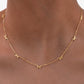 Bow necklace 18k gold finish