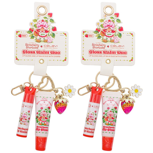Shortcake gloss balm duo keychain