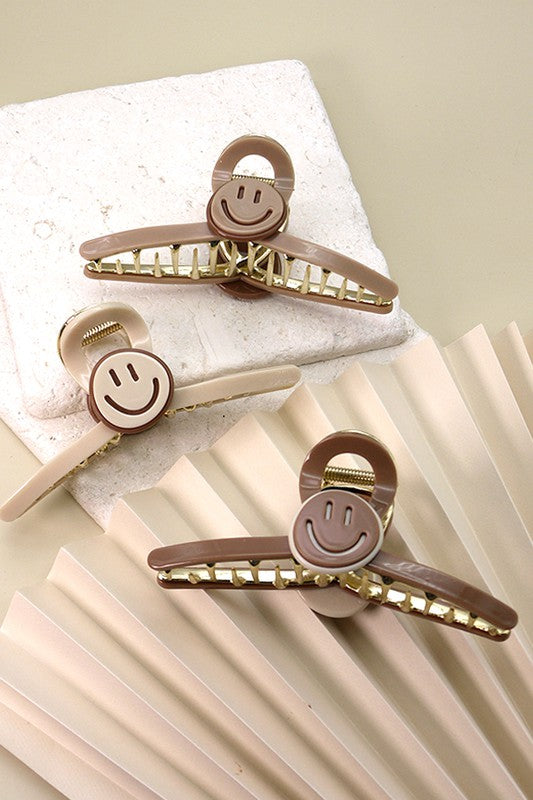 Smiley Hair Claw Clips