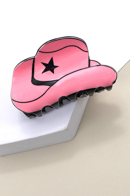 Cowgirl Hat hair claw clips