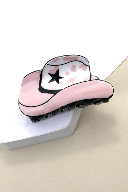 Cowgirl Hat hair claw clips