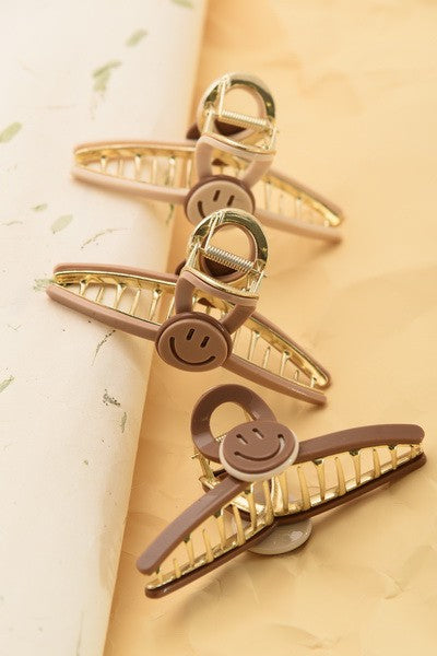 Smiley Hair Claw Clips