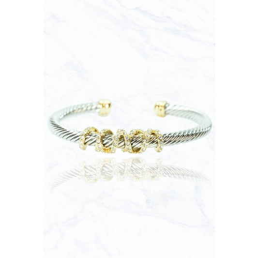 Golden Twist Cable Bracelet