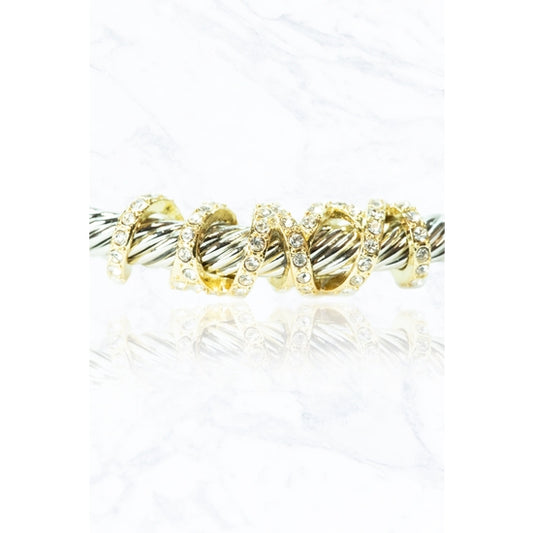 Golden Twist Cable Bracelet